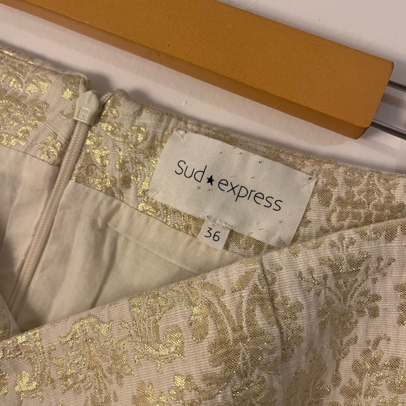 Gold and crème Sud Express Skirt - Picture 4 of 5